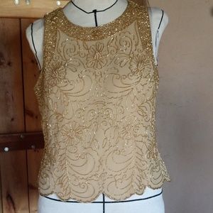 Gold Beaded Chadwick's top